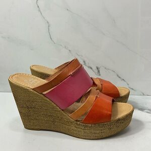 SOTTO SOPRA Leather Wedge Sandals